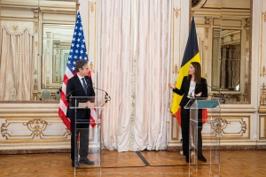 Sophie Wilmès meets her American counterpart Antony J. Blinken